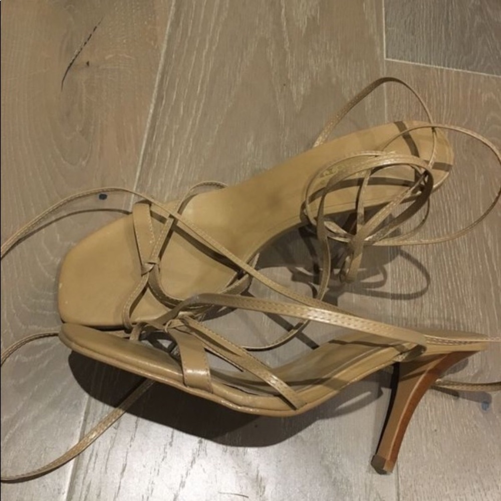 BRUNO VALENTINI Leather strappy sandals, Sz 10